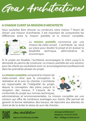 Quel type de mission avec un architecte ?